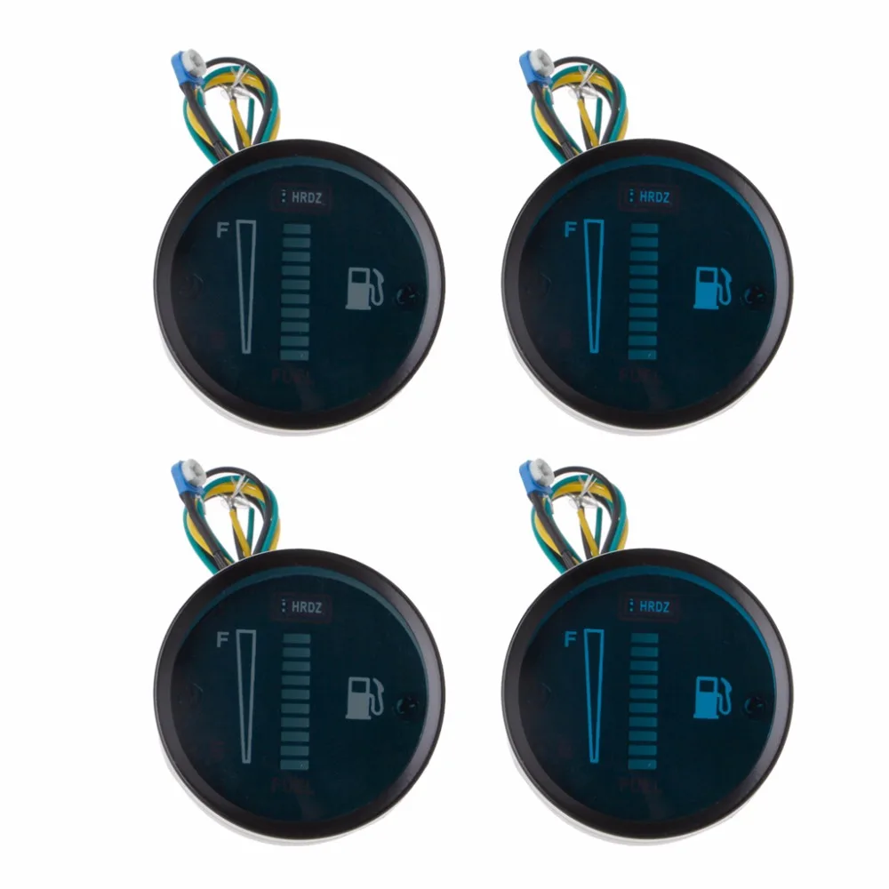 2" 52mm DC 12V Universal Adjustable Auto Car Motorcycle Fuel Level Meter Gauge Blue/Green 8 LED Light Display Fuel view 6
