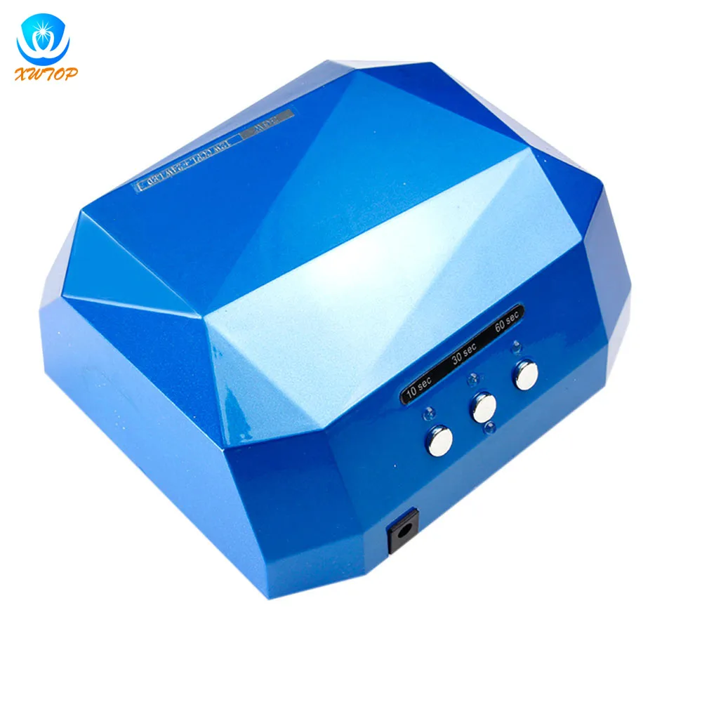 36W LED CCFL UV Nail Dryer Diamond Shape Curing Lamp Machine For UV Gel Nail Polish