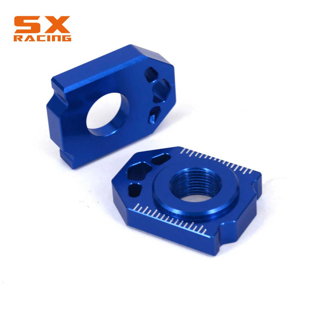 Motorcycle CNC Rear Axle Blocks Chain Adjuster For Husqvarna Husaberg TC TE TX FC FE 85 125 150 200 250 300 350 450 501