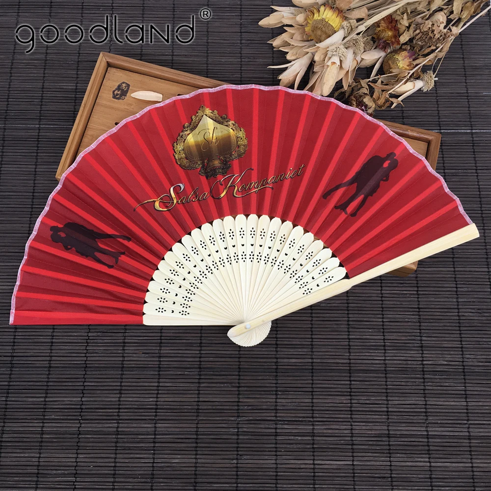 Wholesale Free Shipping 50pcs/lot Printing New Cheap Bamboo Crafts Pocket Fan Chinese Hand Fan wedding favors and gifts