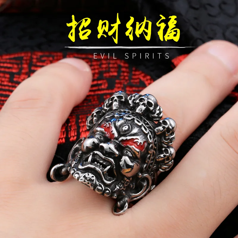 Beier new store Skull ring Buddha God of Wealth Adjustable fashion ring man or women jewelry dropshipping LLBR8-457R