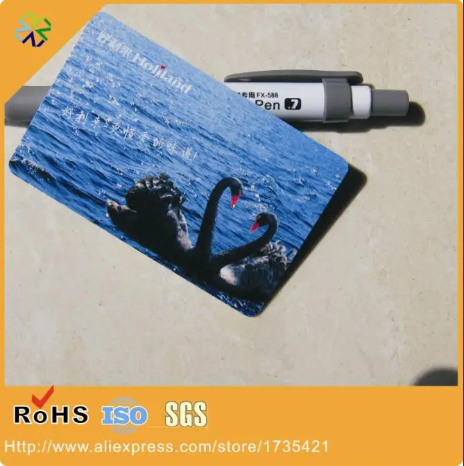 (2000pcs/lot) factory price CMYK offset printed QR code printing plastic card