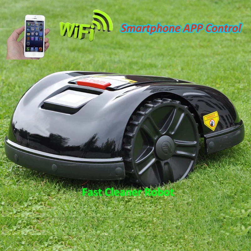 Auto Recharge smart robotic lawn mower garden grass cutting machine grass mower E1600 300m Wire +300pcs pegs+20pcs Blade