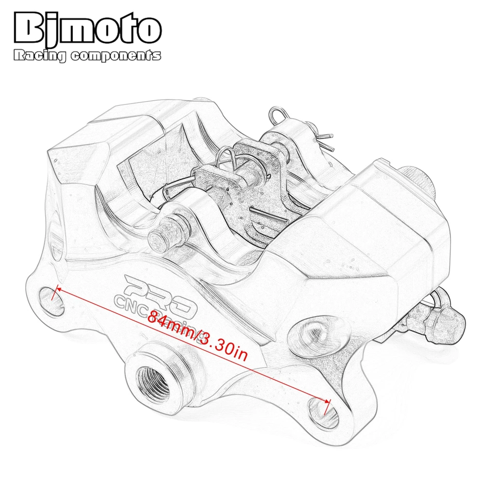 Motorcycle 2 Piston Street Sport Brake Caliper Front Rear Disc Master Cylinder Pump For Yamaha R1 CBR 1000RR GSXR 1000 Monster - view 6