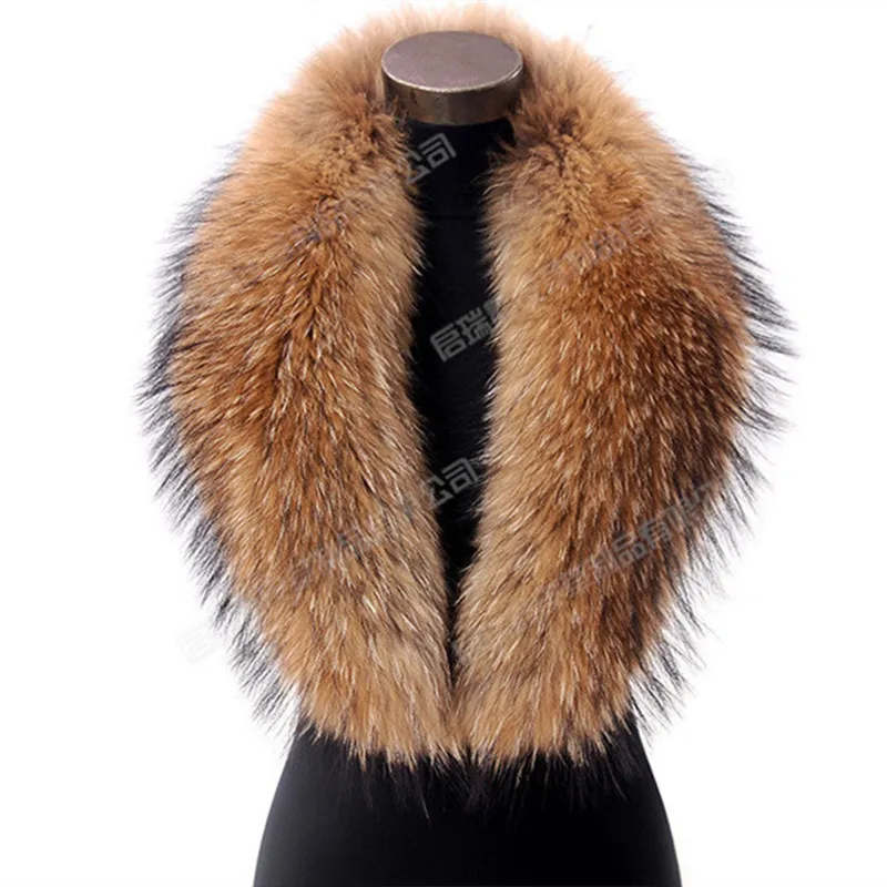 

Wholeskin Real Raccoon Fur Collar Winter Women Neck Ring Garment Accessory Lady Neckwarmer Pashmina Shawl Wraps VK2011