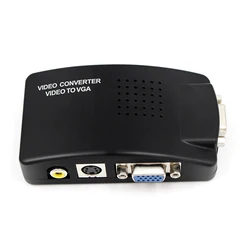 TV AV RCA  to  NTSC PAL VGA  Signal Adapter Converter Video Switch Box Composite for Computer Laptop PC