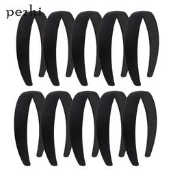 Black simple wide headband 1.5 2 2.5 3 4cm girl women DIY jewelry bezel material cloth hair bands semi-finished hair accessories