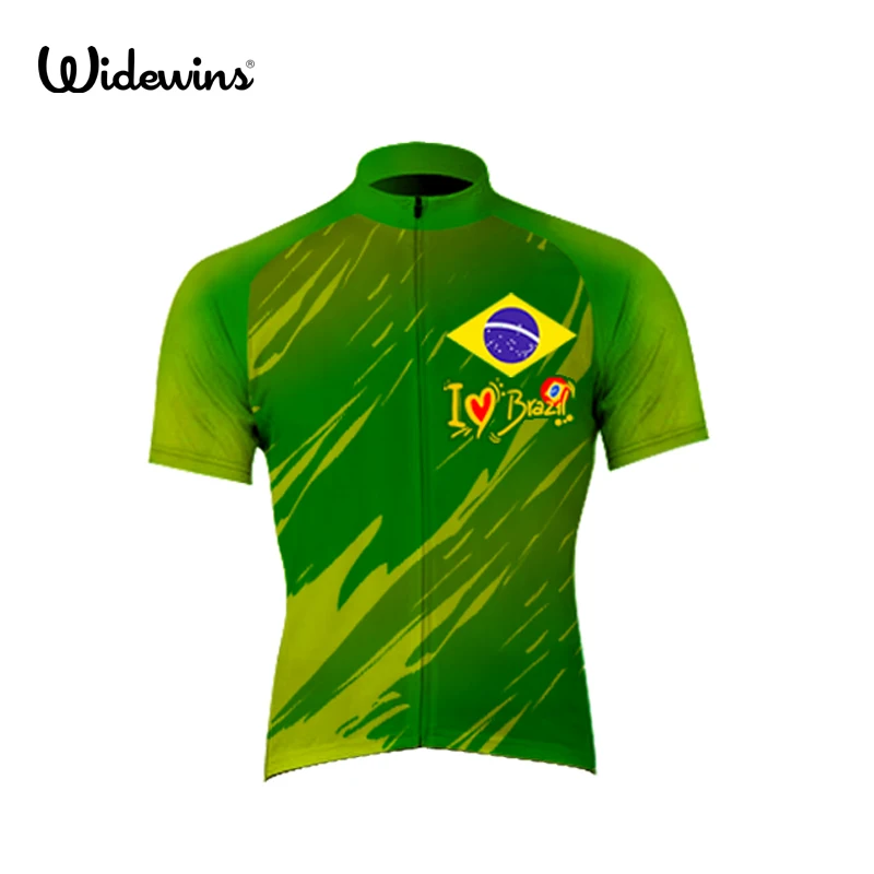 

Breathable Cycling Jersey for Men, Short Sleeve Bike Clothing, Love, Brazil, Sportswear, New, 5005