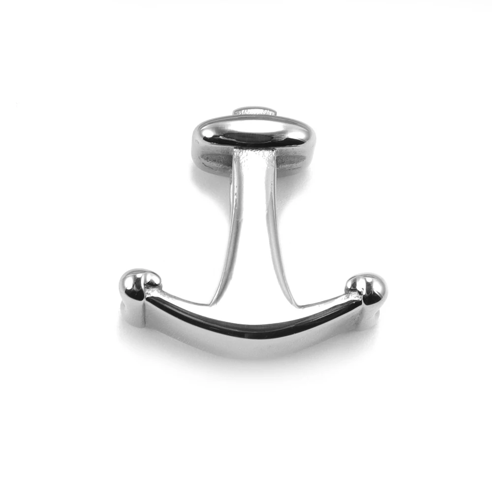 316L Stainless Steel Anchor Slide Charms for Men\'s Bracelet Making Fit 12x6mm Flat Leather Cord Jewelry DIY Metal Accessories