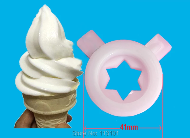 White Color Hexagram Star Modelling Caps of Ice Cream Machine Spare Part Accessories