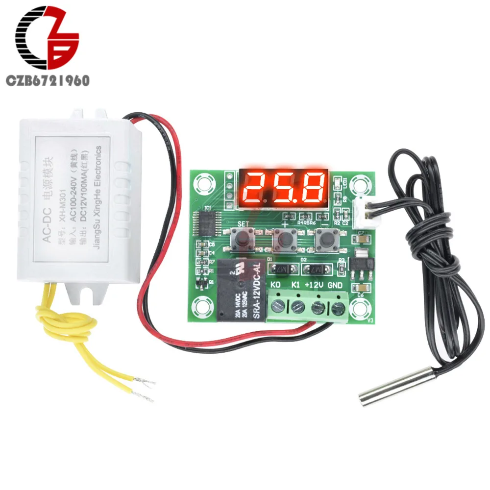 110V 220V W1209 Digital Temperature Controller Thermostat Room Incubator Temperature Control Thermometer Weather Station Heating