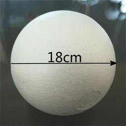 18cm 2pcs 흰색 모델링 폴리스티렌 스티로폼 거품 공 파티 크리스마스 공 장식 DIY 공예 공 180mm/7.08inch