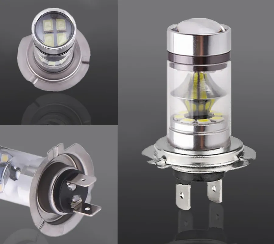 H7 LED Bulb Cree Chip 100W DC 12V~24V 360 Degree 20 SMD Car Fog Light White light Sourcing Parking H11 9006/HB4 100W