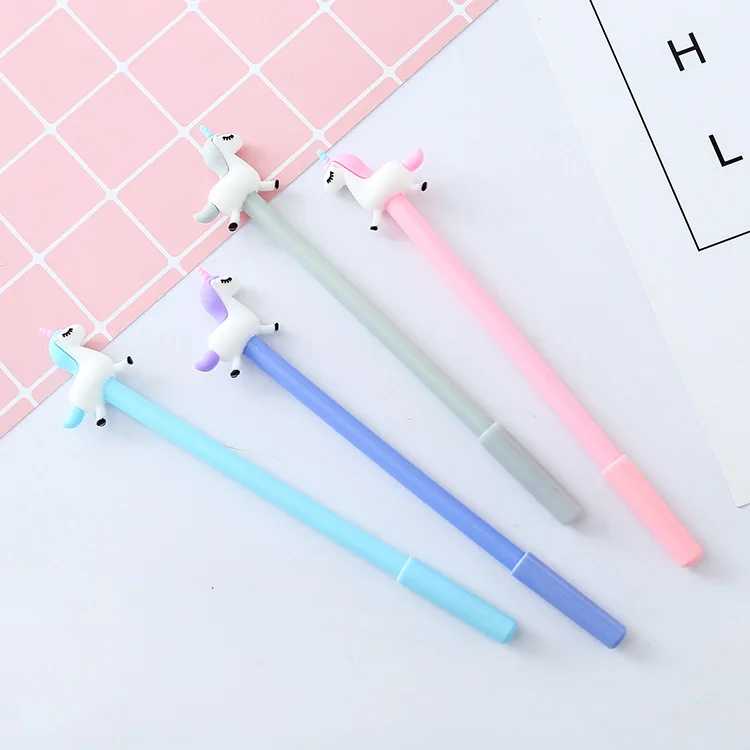 40 Pcs Wholesale Creative Stationery Take-off Horse Neutral Pen Cartoon Gel Pen Kawaii School Supplies Stationary School Tools