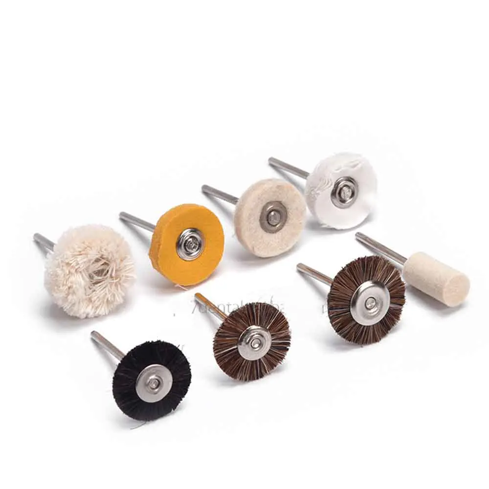 8pcs Dental Lab Brush Polishing Wheel Polishers for Rotary Tools 2.35mm 8pcs/set