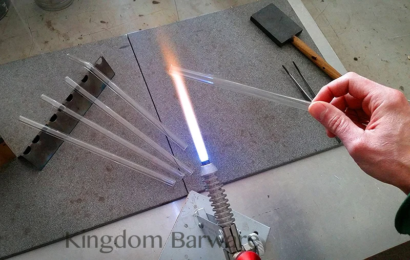 100PCS  Handmade Glass Straws Clear Straight 20cm x 8 mm  - Premium Glass - Healthy, Reusable