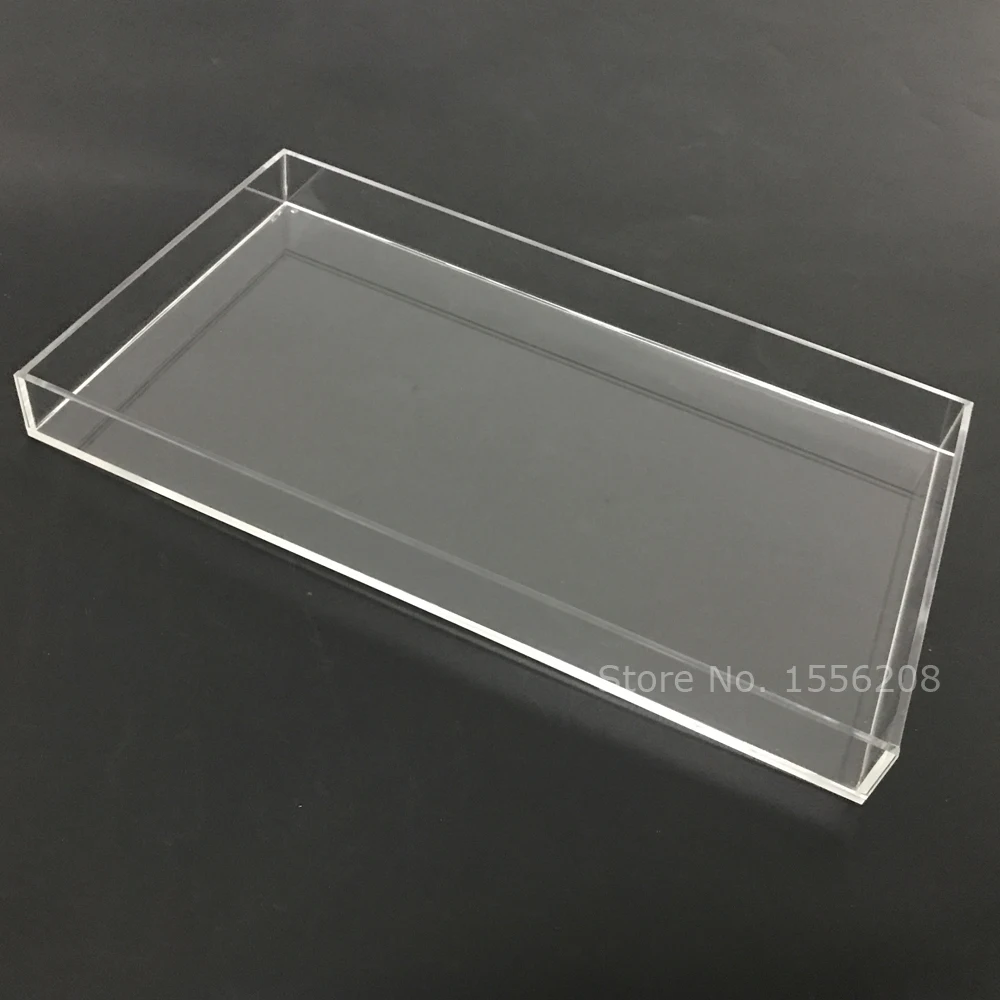 1pcs Customized 4mm Thickness Clear 420x236x30mm Rectangle Acrylic Tray Wedding Party Supply