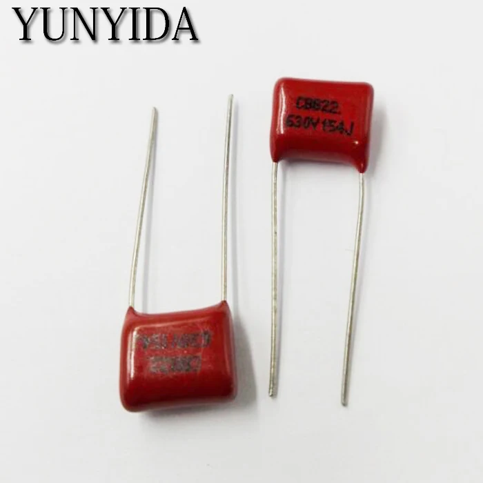 10pcs, CBB 154J  630V  150NF  0.15UF  P10mm  Metallized Film Capacitor  630V154J  154 630V