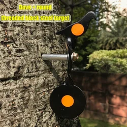 Threaded Black Steel Dove Shooting Target  + Round Steel Target for Shooting Target Shooting Purpose