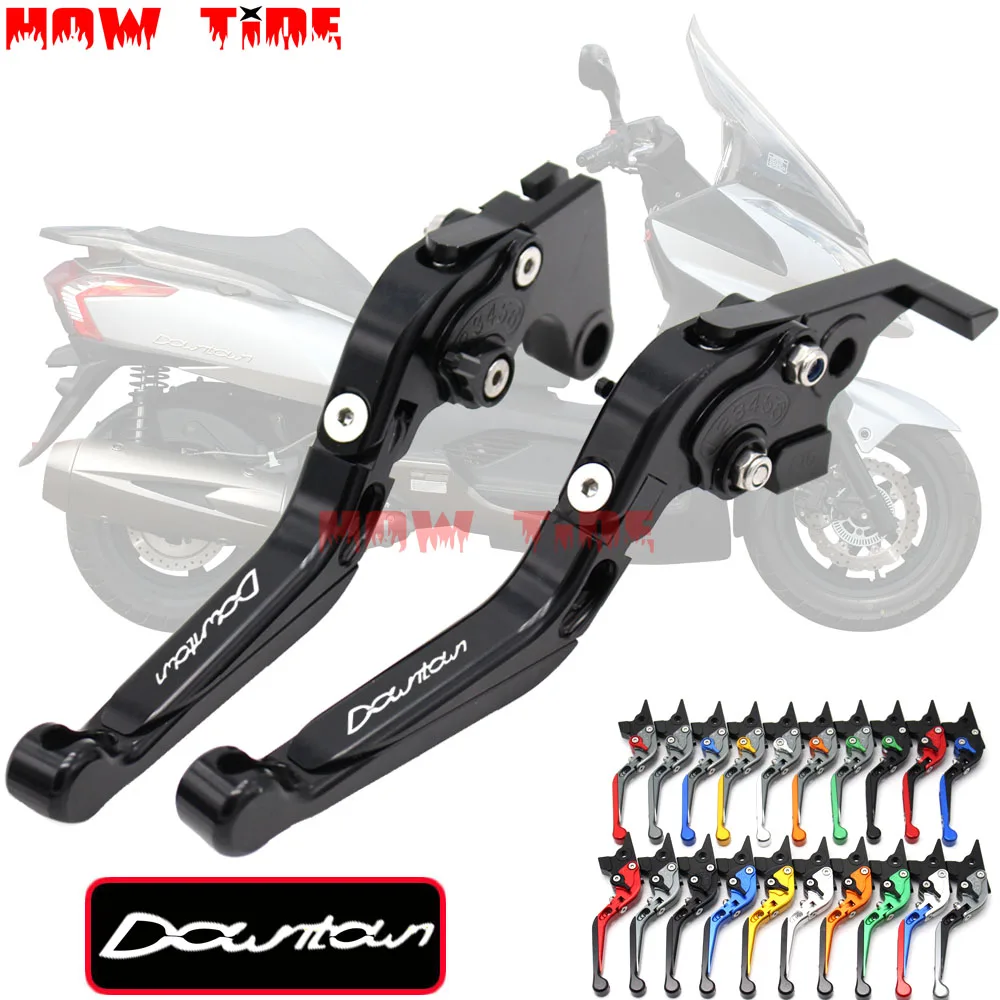 CNC motorcycle brake adjustable folding telescopic clutch brake lever set for KYMCO DOWNTOWN 300 DOWNTOWN300 2018