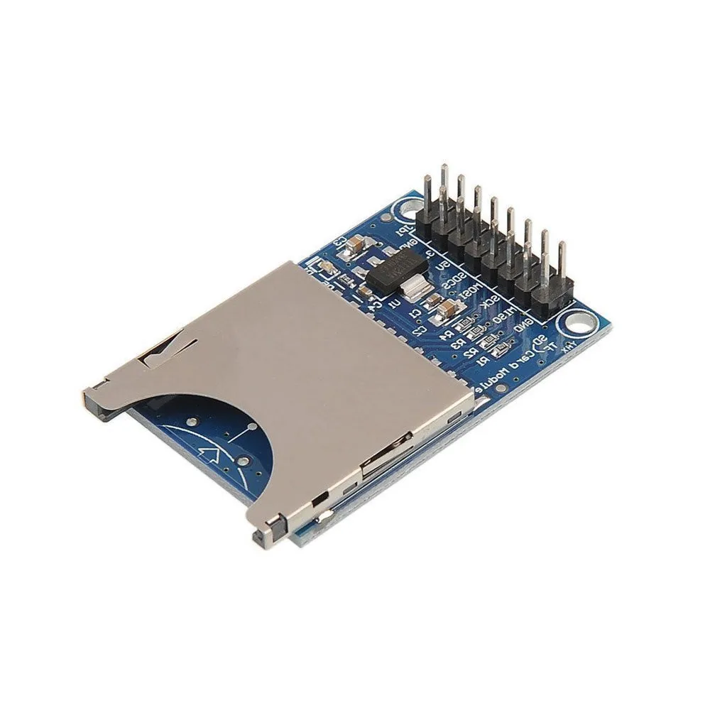 Leitor do soquete do entalhe do módulo do cartão sd para mcu leu e escreve