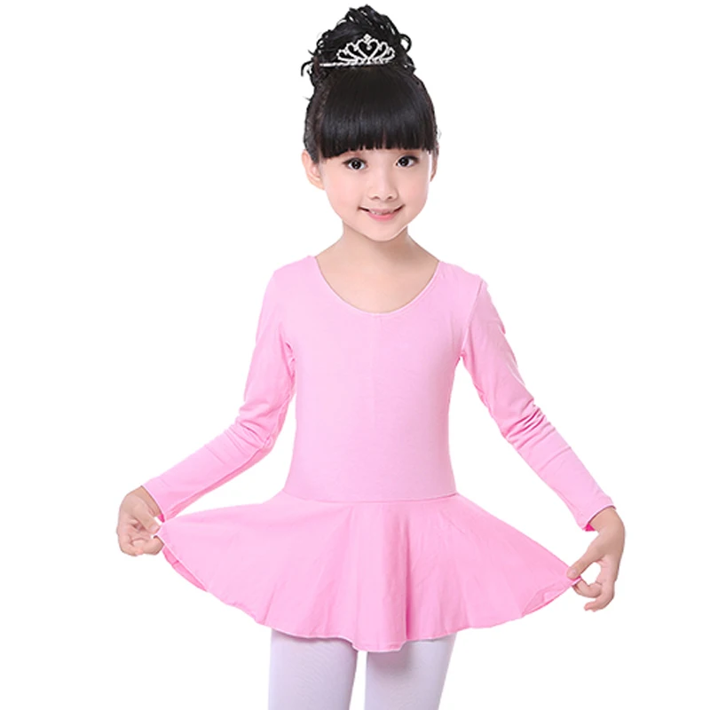 Girls Ballet Tutu Leotards Long Sleeve Kid Children Ballet O-neck Tutu Dress Ballet Dance Dress For Girl Ballerina