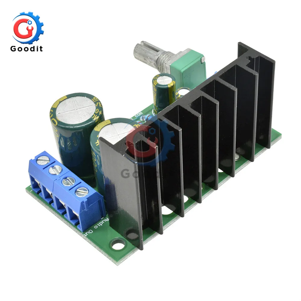 TDA2050 DC 12-24V 10-30W Amp Mono Audio Amplifier Board Module Single Power Supply Volume Adjustable 60*35*40mm