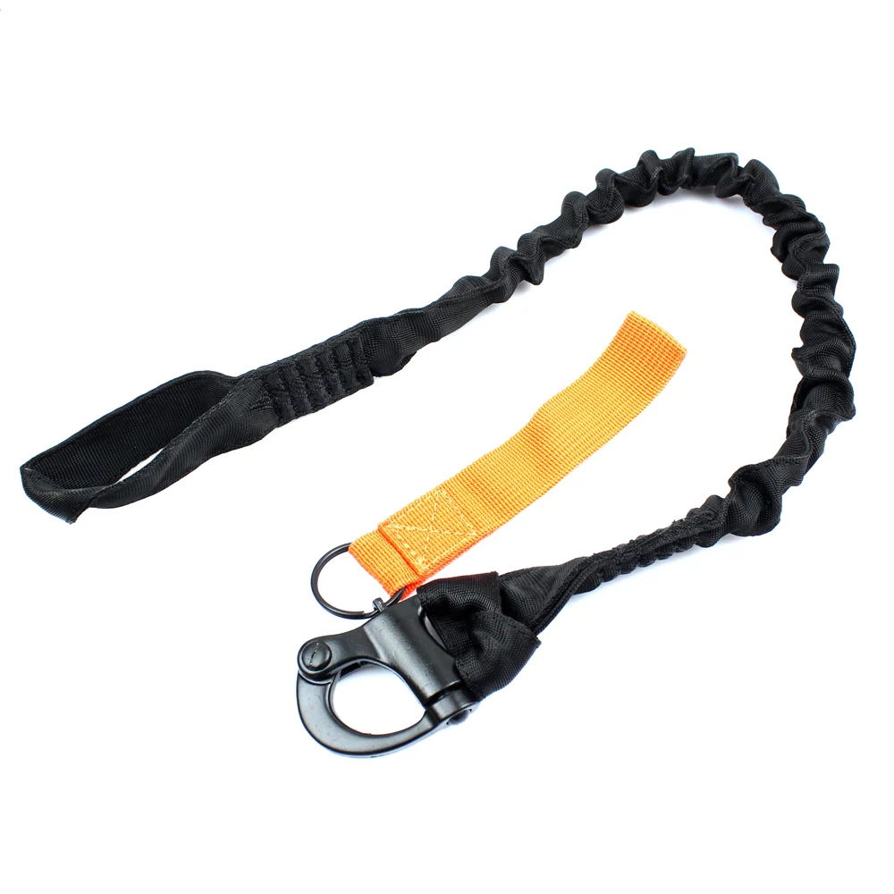 ROCOTACTICAL Tactical Internal Bungee Elastic Sling Military Personal Retention Lanyard with Snap Hook, Tool Lanyard