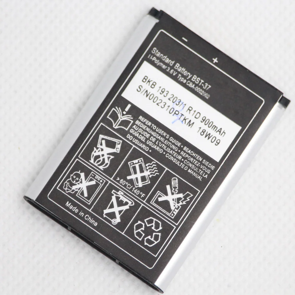 900mAh BST37 BST 37 BST-37 Rechargeable Battery for Sony Ericsson J100i K200i K750 D750i T280i V600 K610i W700 Mobile Batteries