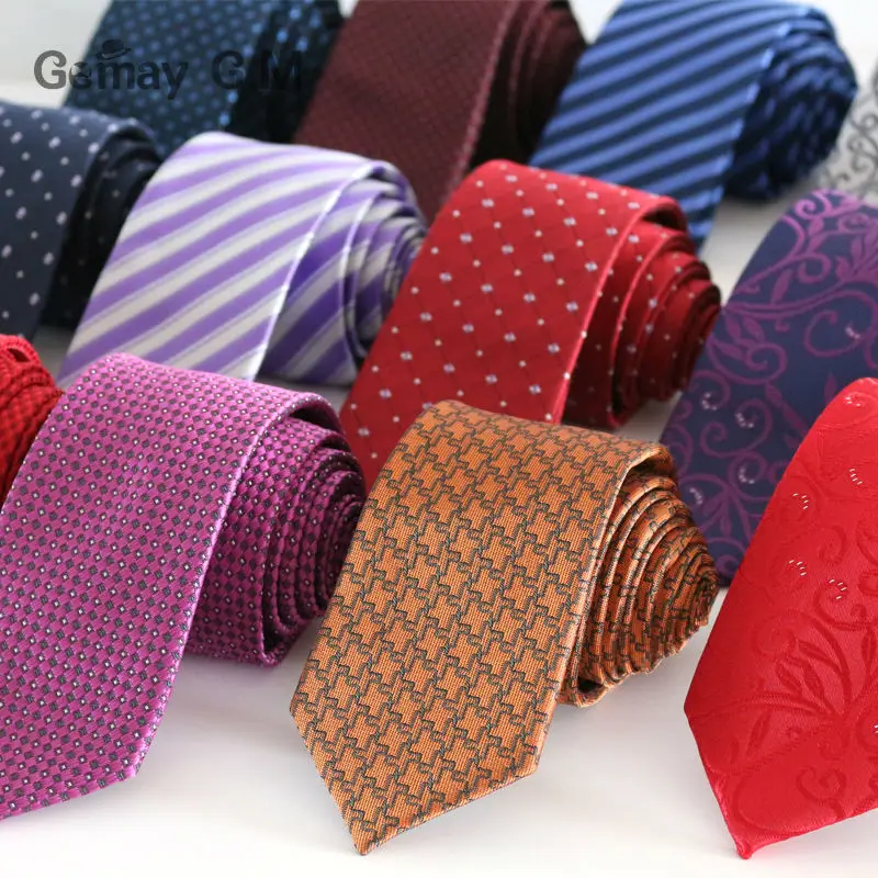 

Newest fashion polyester Microfiber Skinny Mens Ties 6cm width Goom Neckties Slim Neck Tie Free Shipping