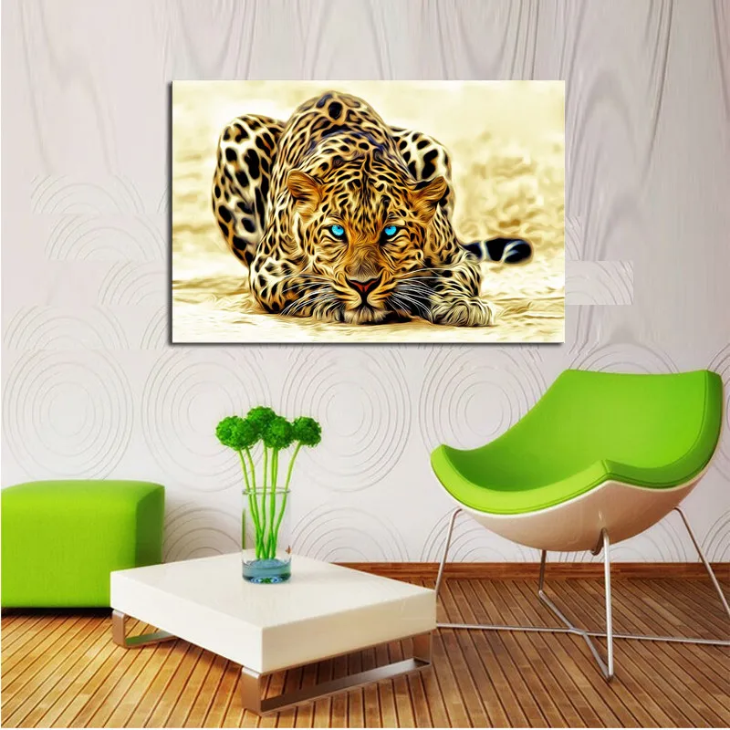 

Angel's Art Unframed Leopard Modern Giclee Wall Painting