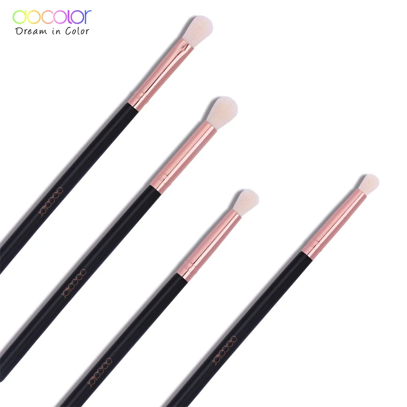 Docolor Makeup Brushes 4PCS Eyeshadow Brush Blending Eyebrow Make Up Brushes Synthetic Bristles Beauty Cosmetics Brush Set