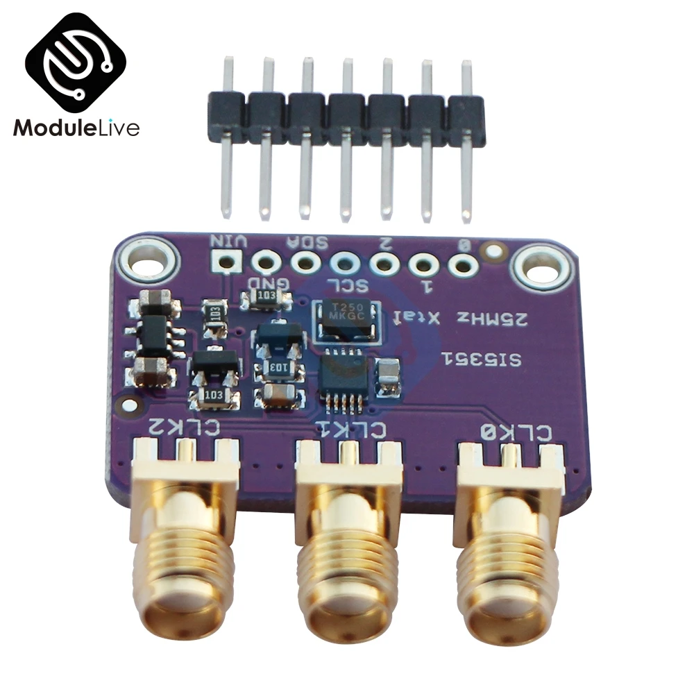 DC 3V-5V CJMCU-5351 Si5351A Si5351 I2C Clock Generator Breakout Board Module Signal Generator Clock 8KHz-160MHz For Arduino