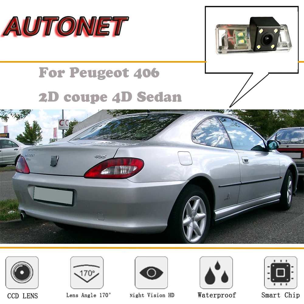 AUTONET Rear View camera For Peugeot 406 2D coupe / 4D Sedan/Night Vision/Reverse Camera/Backup Camera/license plate camera