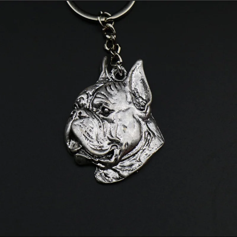 New Fashion Boxer dog Keychain jewelry Popular dog Key Chain Key Ring