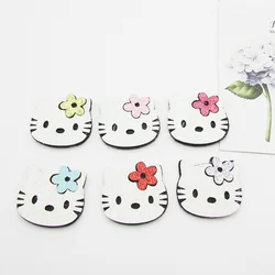 100pcs/lot Glitter kawaii Cat head padded applique Crafts for headwear bag shoe garment DIY accessories