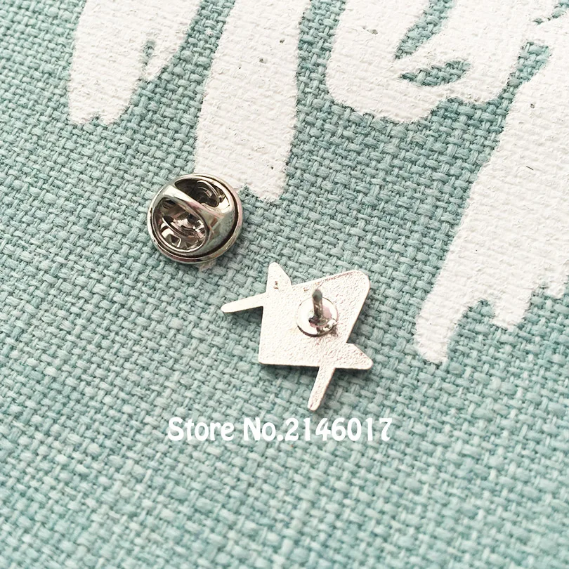 2pcs Black Soft Enamel Pins Masonic Square and Compass Lapel Pin G Silver Color Free Masons Metal Badge Craft Small Size Brooch