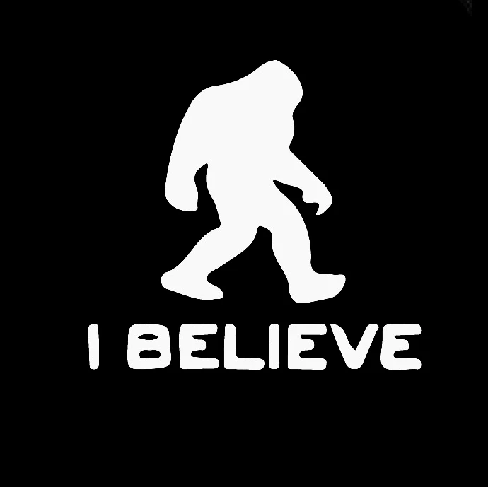 I Believe Bigfoot Car Body Stickers Window Door Decal Funny Top Quality Waterproof ZP105