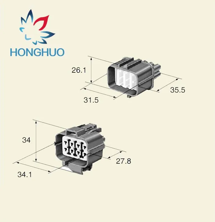 

6189-0134 6181-0075 Sumitomo 2.2mm 8 pin 8 way male and female auto waterproof electric waterproof plastic connector