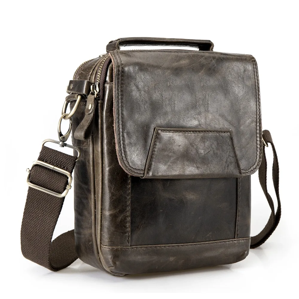 Quality Leather Male Casual Design Shoulder Messenger bag Cowhide Fashion Cross-body Bag 8\