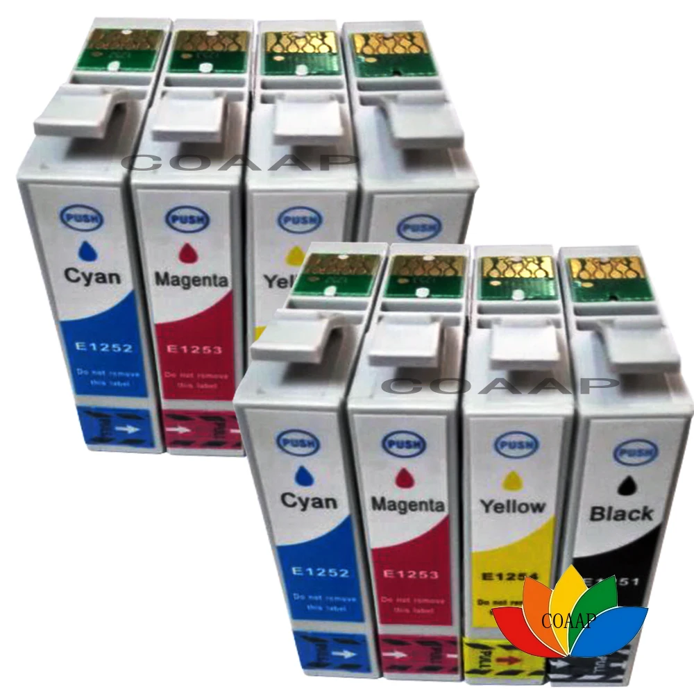 8 Ink cartridge for compatible Epson 125 T1251 WorkForce 320 323 325 520  Printer