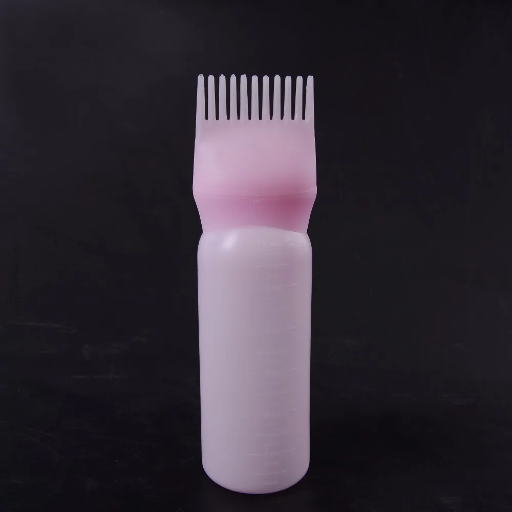 120ml włosy z tworzyw sztucznych Dye napełnianie butelki aplikator z podziałką szczotka grzebień zestaw dozujący farbowanie włosów jak w salonie Styling Tools