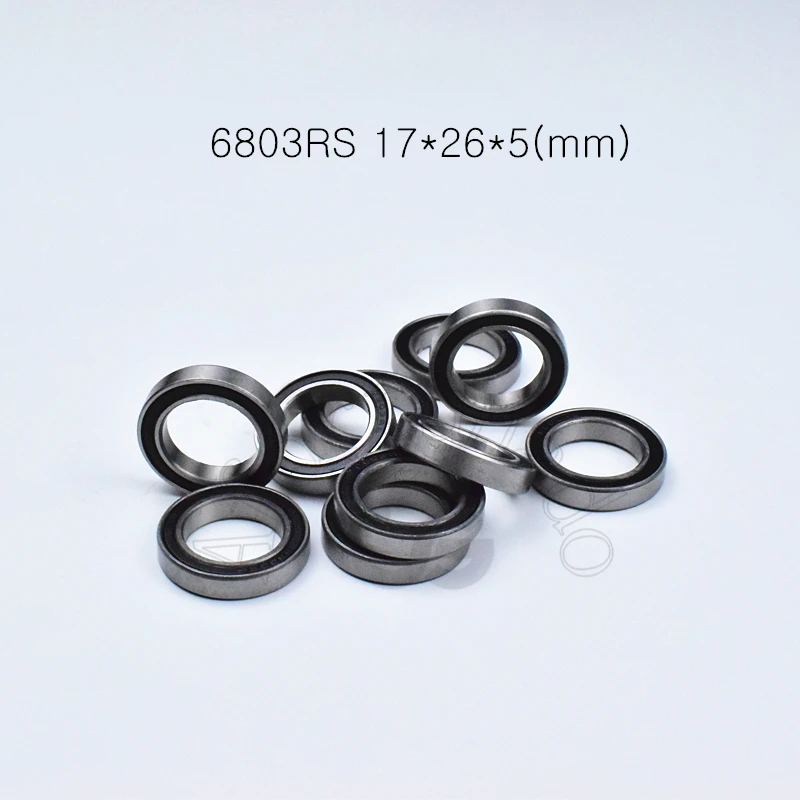 

6803RS 17*26*5(mm) 10pieces free shipping bearing ABEC-5 6803 6803RS chrome steel rubber sealed bearing Thin wall bearings