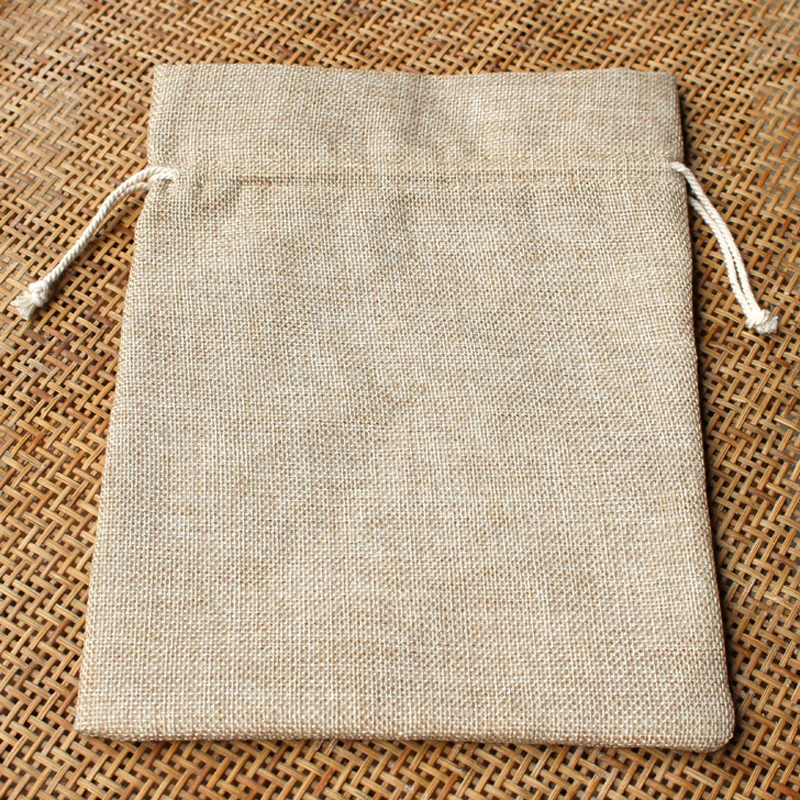 100pcs/lot 15X20cm jute drawstring bags, wedding favors and gifts, christmas gift bags