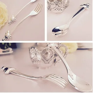 

silver bear Stainless Steel 2 pcs/set Western Tableware Set Knife Spoon Dinnerware Set Restaurant Service Tools snack coffee