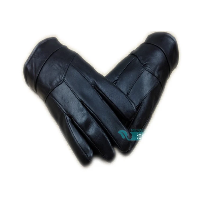 Genuine leather gloves male sheepskin gloves real leather warm hard gloves free shipping