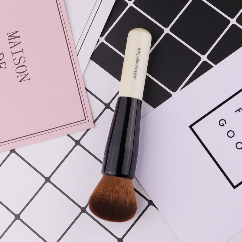 Powder Makeup Brush Wood Handle Dense Soft Round Bristle Full Coverage Face Powder Brushes Blush Contour Brush Make up Tool