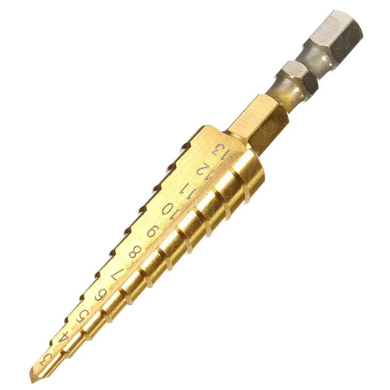 Titanium Coated 11 Step Drill Bit 1/4