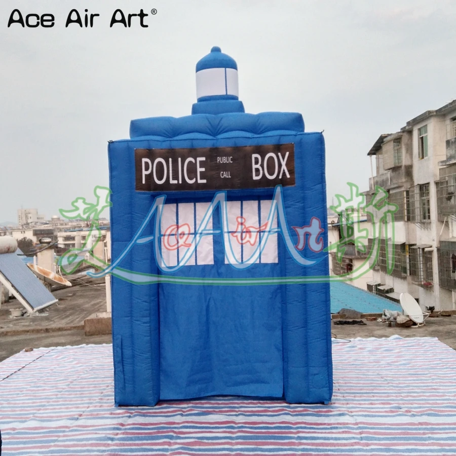 Elegant Designed Inflatable Police Booth Police Phone Box Tent with Logo and Curtains for Sale