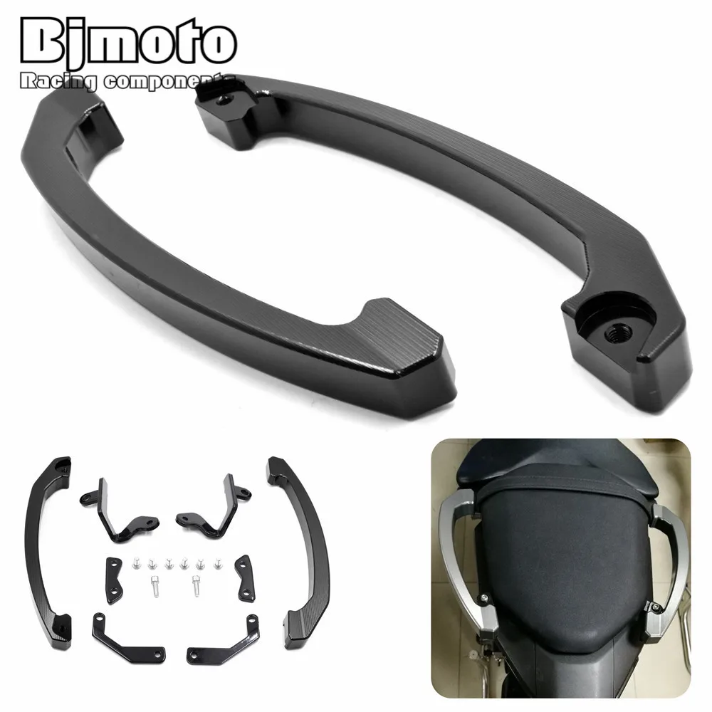 BJMOTO MT 07 MT-07 Motorcycle CNC Rear Handles Grab Bars Rear Seat Pillion Passenger Grab Rail Handle For Yamaha MT07/FZ07 14-18